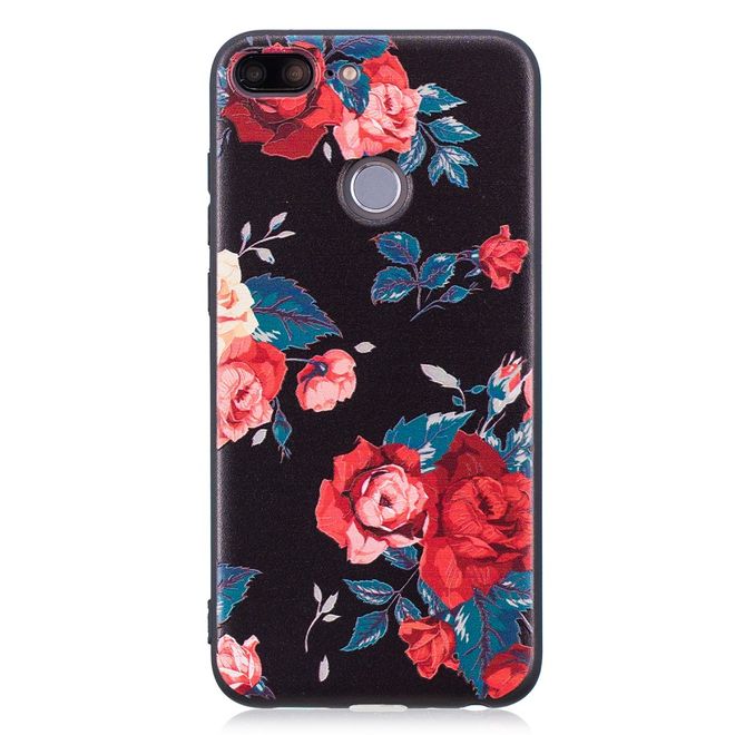 Huawei Honor 9 Lite Handyhülle - Softcase Image Plastik Series - rote Rosen