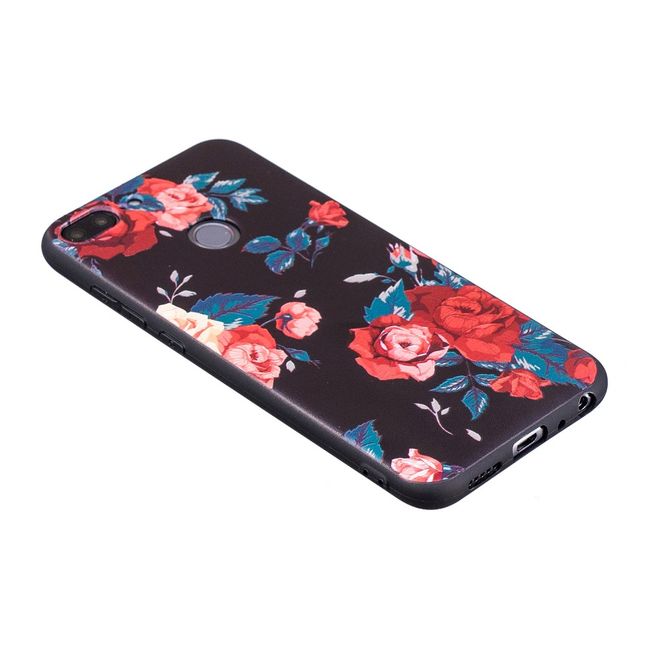 Huawei Honor 9 Lite Handyhülle - Softcase Image Plastik Series - rote Rosen