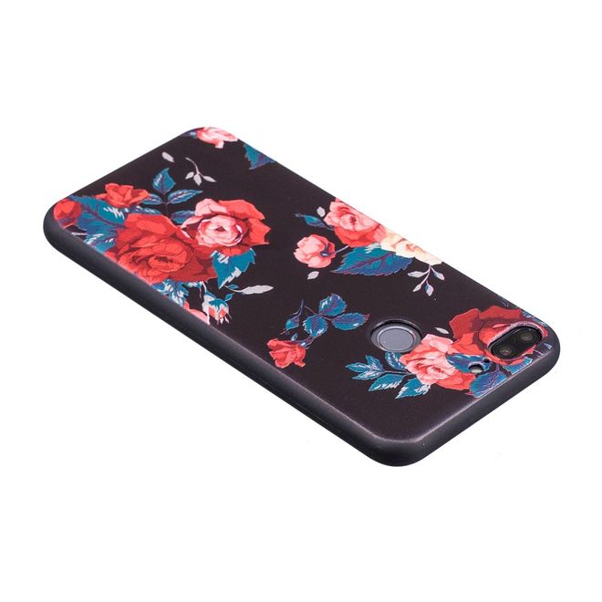 Huawei Honor 9 Lite Handyhülle - Softcase Image Plastik Series - rote Rosen
