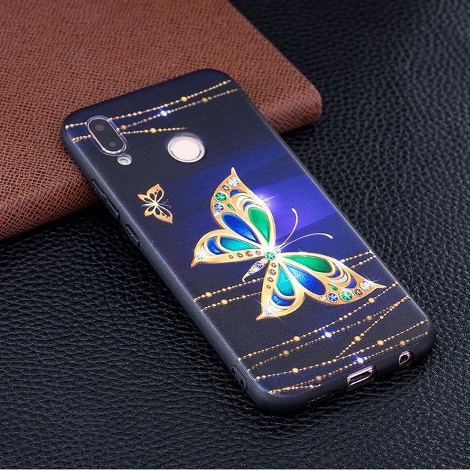 Huawei Honor 9 Lite Handyhülle - Softcase Image Plastik Series - goldene Schmetterlinge