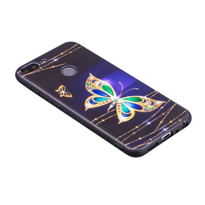 Huawei Honor 9 Lite Handyhülle - Softcase Image Plastik Series - goldene Schmetterlinge