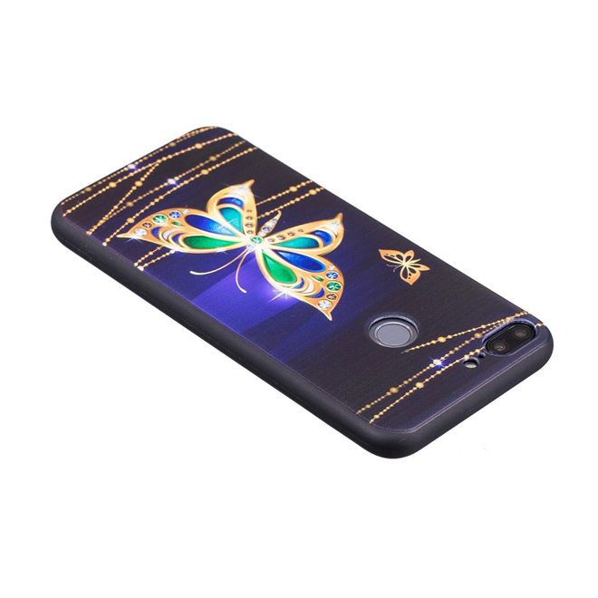 Huawei Honor 9 Lite Handyhülle - Softcase Image Plastik Series - goldene Schmetterlinge