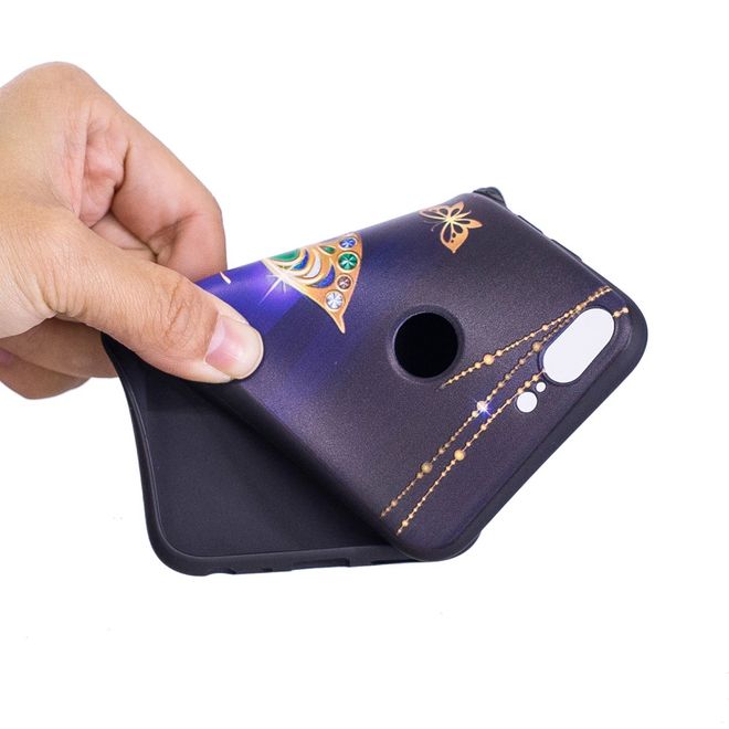 Huawei Honor 9 Lite Handyhülle - Softcase Image Plastik Series - goldene Schmetterlinge