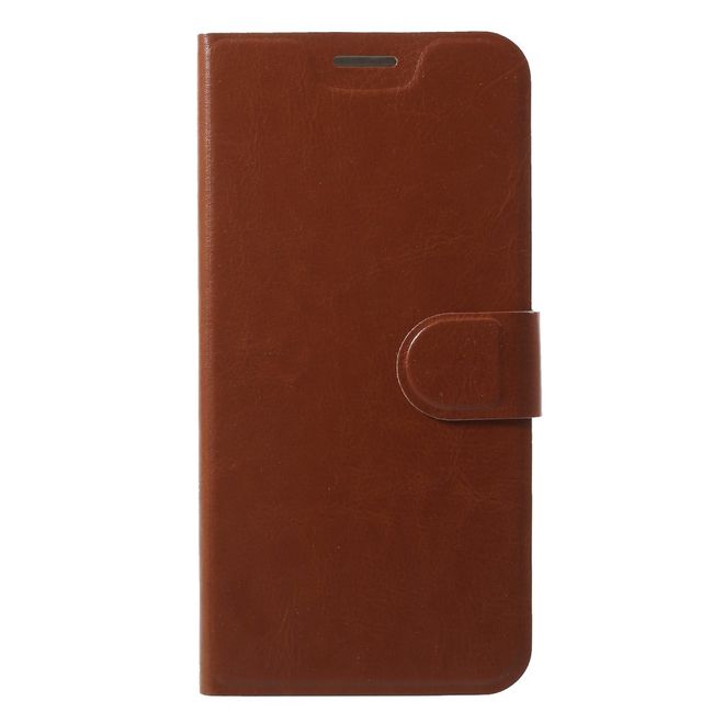 Motorola Moto Z3 Play Handy Hülle - Crazy Horse Leder Case - braun