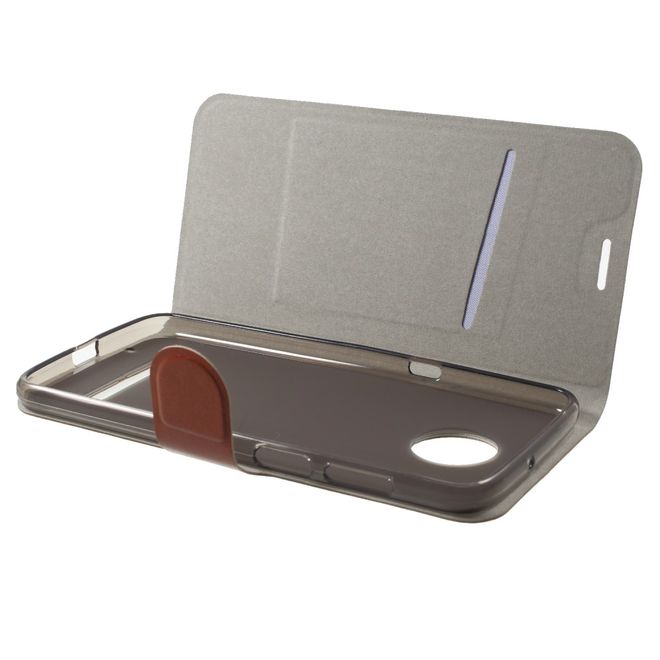 Motorola Moto Z3 Play Handy Hülle - Crazy Horse Leder Case - braun