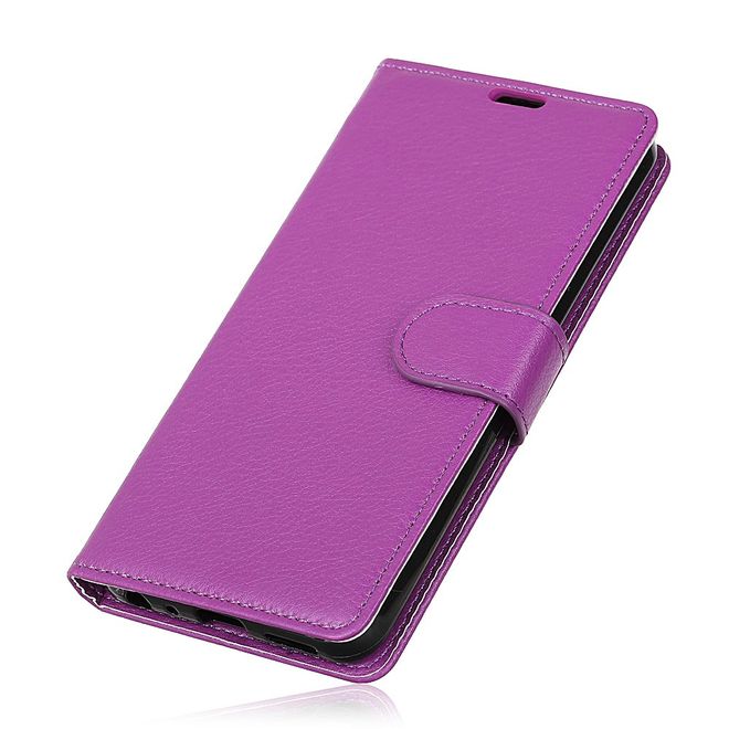 Motorola Moto Z3 Play Handy Hülle - Litchi Leder Bookcover Series - purpur