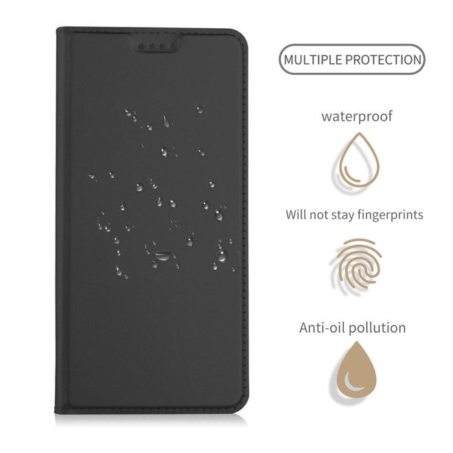 Asus Zenfone 5 Lite (ZC600KL) Handy Hülle - Classic Leder Bookcover Series - schwarz