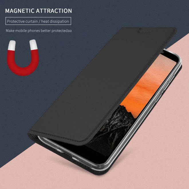 Asus Zenfone 5 Lite (ZC600KL) Handy Hülle - Classic Leder Bookcover Series - schwarz