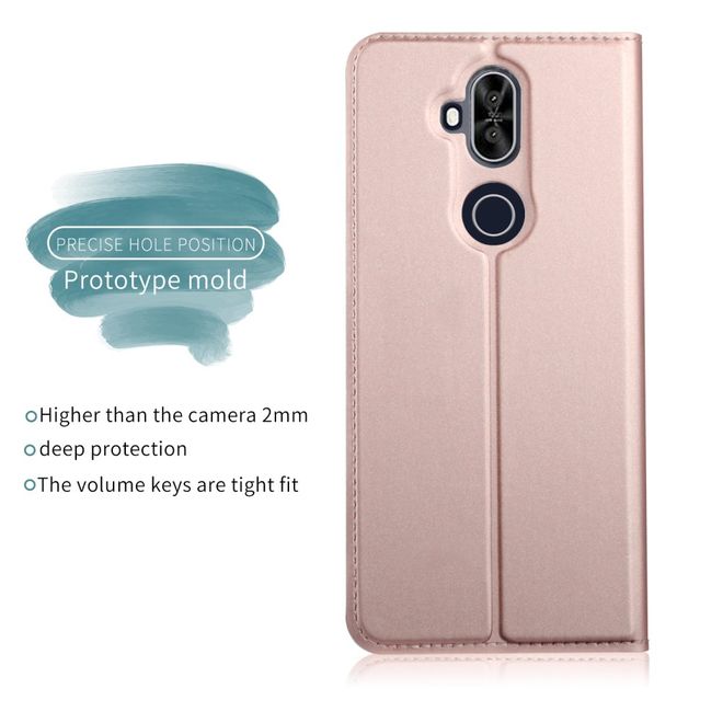 Asus Zenfone 5 Lite (ZC600KL) Handy Hülle - Classic Leder Bookcover Series - rosegold