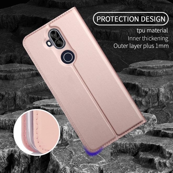 Asus Zenfone 5 Lite (ZC600KL) Handy Hülle - Classic Leder Bookcover Series - rosegold