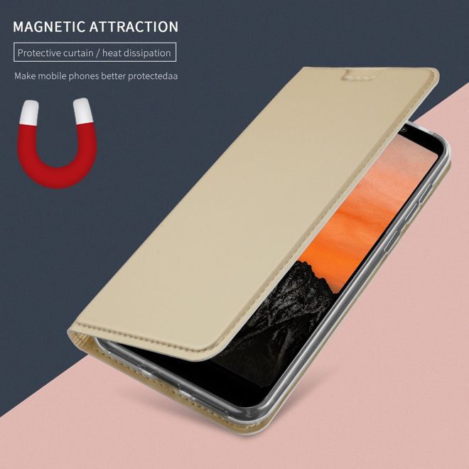 Asus Zenfone 5 Lite (ZC600KL) Handy Hülle - Classic Leder Bookcover Series - gold
