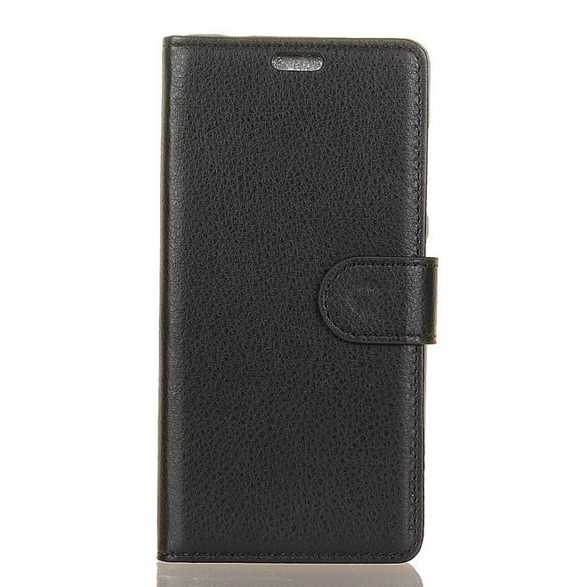 Asus Zenfone 5 Lite (ZC600KL) Handy Hülle - Litchi Leder Bookcover Series - schwarz