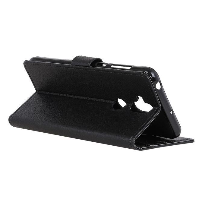 Asus Zenfone 5 Lite (ZC600KL) Handy Hülle - Litchi Leder Bookcover Series - schwarz