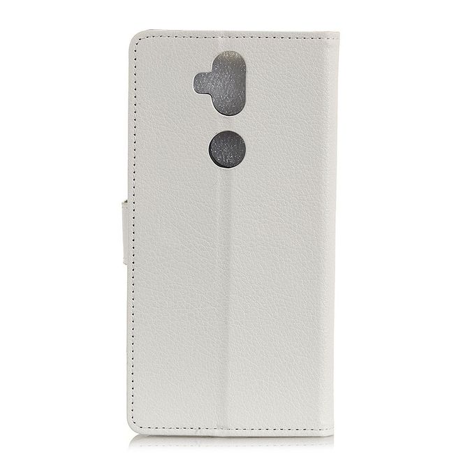 Asus Zenfone 5 Lite (ZC600KL) Handy Hülle - Litchi Leder Bookcover Series - weiss
