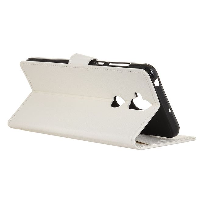 Asus Zenfone 5 Lite (ZC600KL) Handy Hülle - Litchi Leder Bookcover Series - weiss