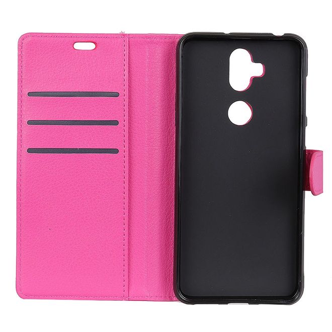 Asus Zenfone 5 Lite (ZC600KL) Handy Hülle - Litchi Leder Bookcover Series - rosa