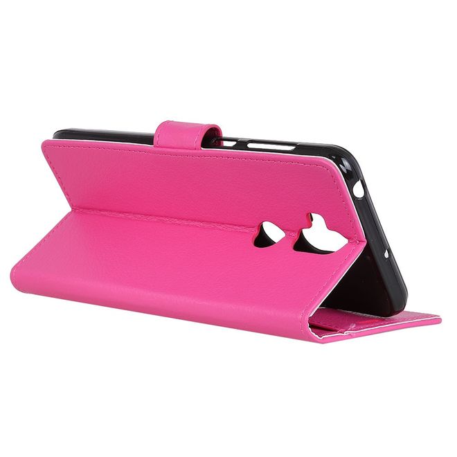 Asus Zenfone 5 Lite (ZC600KL) Handy Hülle - Litchi Leder Bookcover Series - rosa