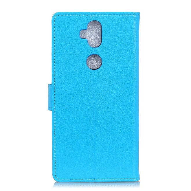 Asus Zenfone 5 Lite (ZC600KL) Handy Hülle - Litchi Leder Bookcover Series - blau