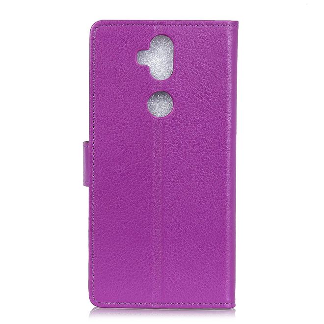 Asus Zenfone 5 Lite (ZC600KL) Handy Hülle - Litchi Leder Bookcover Series - purpur
