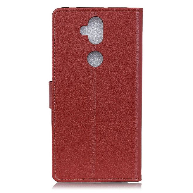 Asus Zenfone 5 Lite (ZC600KL) Handy Hülle - Litchi Leder Bookcover Series - braun