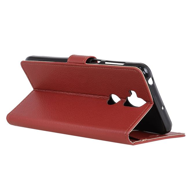 Asus Zenfone 5 Lite (ZC600KL) Handy Hülle - Litchi Leder Bookcover Series - braun