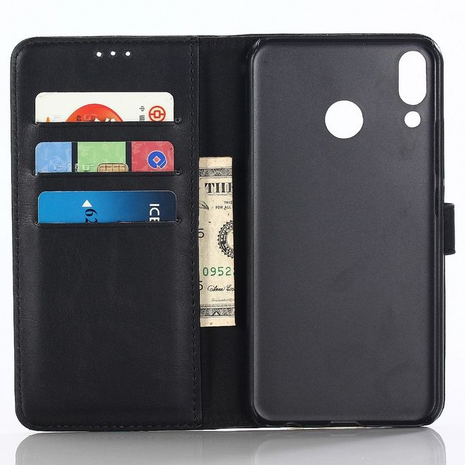 Asus Zenfone 5Z (ZS620KL) Handyhülle - Crazy Horse Leder Bookcover - schwarz