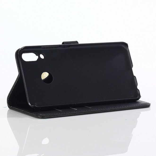 Asus Zenfone 5Z (ZS620KL) Handyhülle - Crazy Horse Leder Bookcover - schwarz