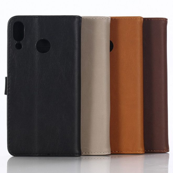 Asus Zenfone 5Z (ZS620KL) Handyhülle - Crazy Horse Leder Bookcover - schwarz