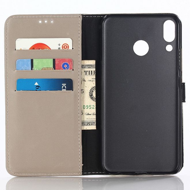 Asus Zenfone 5Z (ZS620KL) Handyhülle - Crazy Horse Leder Bookcover - grau