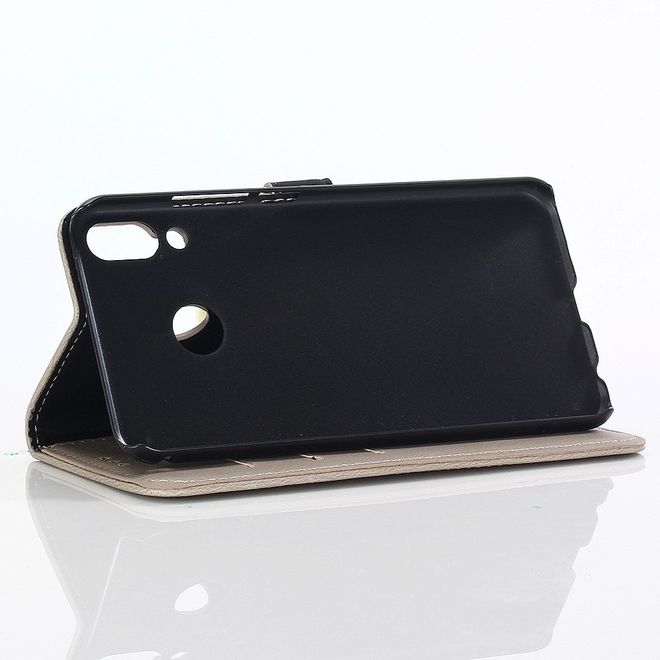 Asus Zenfone 5Z (ZS620KL) Handyhülle - Crazy Horse Leder Bookcover - grau
