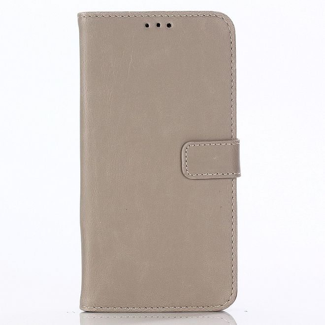 Asus Zenfone 5Z (ZS620KL) Handyhülle - Crazy Horse Leder Bookcover - grau