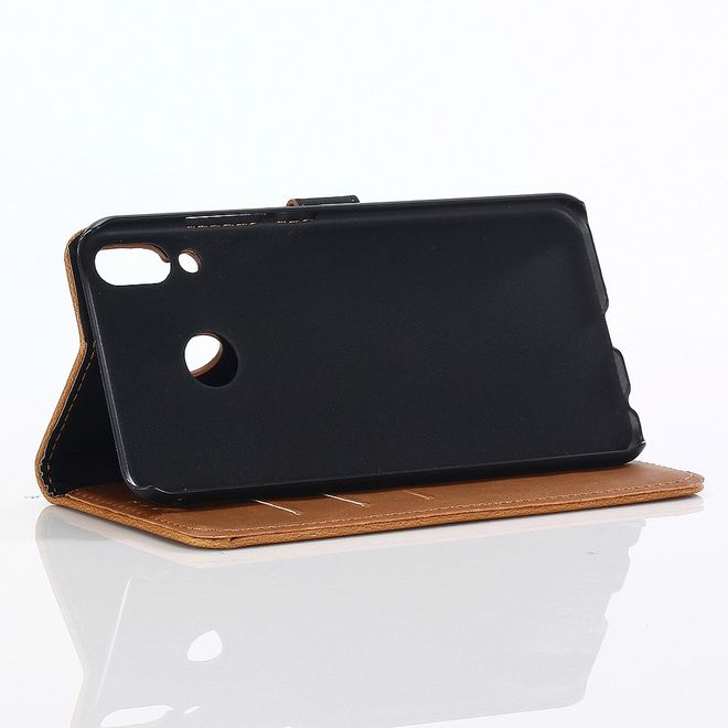 Asus Zenfone 5Z (ZS620KL) Handyhülle - Crazy Horse Leder Bookcover - braun