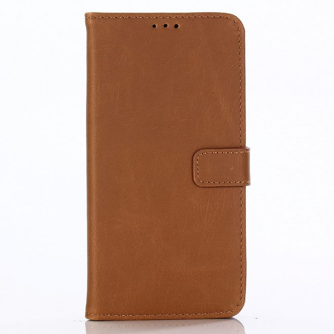 Asus Zenfone 5Z (ZS620KL) Handyhülle - Crazy Horse Leder Bookcover - braun