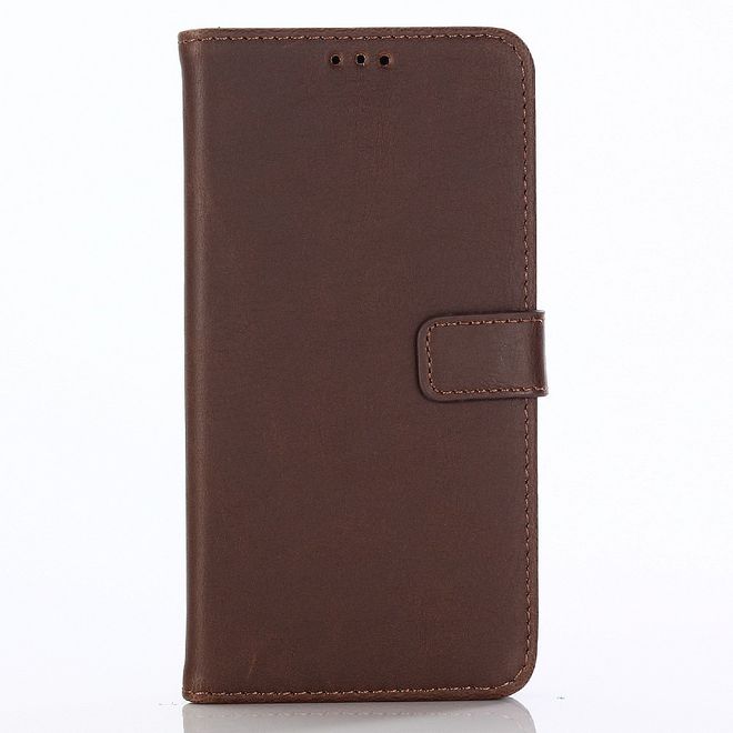 Asus Zenfone 5Z (ZS620KL) Handyhülle - Crazy Horse Leder Bookcover - kaffeefarben