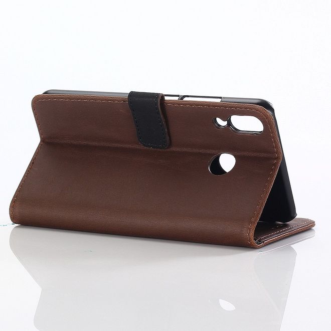 Asus Zenfone 5Z (ZS620KL) Handyhülle - Crazy Horse Leder Bookcover - kaffeefarben