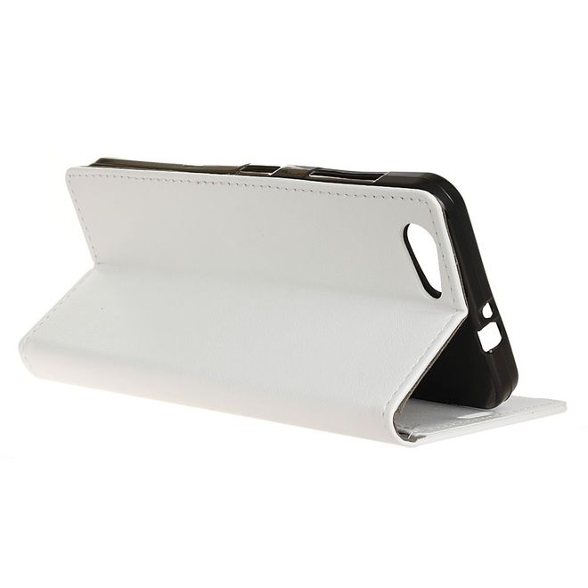 HTC Desire 12 Handyhülle - Crazy Horse II Leder Series Case - weiss