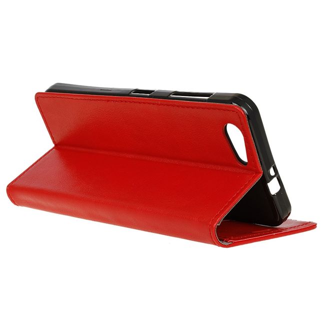 HTC Desire 12 Handyhülle - Crazy Horse II Leder Series Case - rot