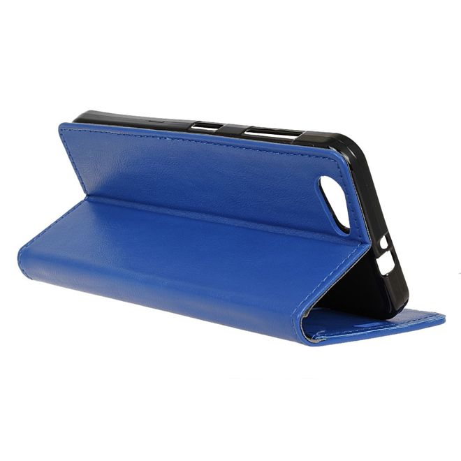 HTC Desire 12 Handyhülle - Crazy Horse II Leder Series Case - blau