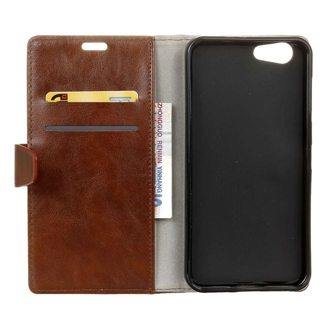 HTC Desire 12 Handyhülle - Crazy Horse II Leder Series Case - purpur