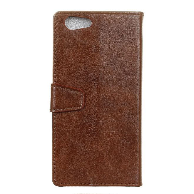HTC Desire 12 Handyhülle - Crazy Horse II Leder Series Case - purpur