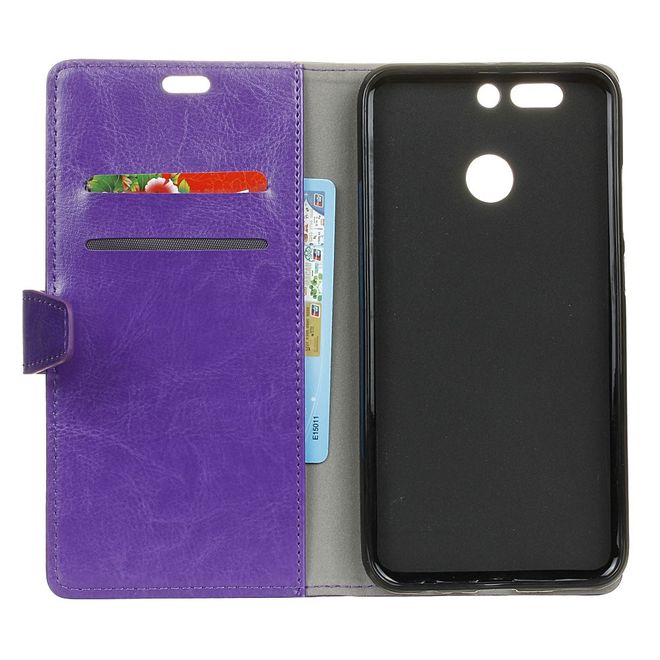 HTC Desire 12 Plus Handyhülle - Crazy Horse II Leder Series Case - purpur