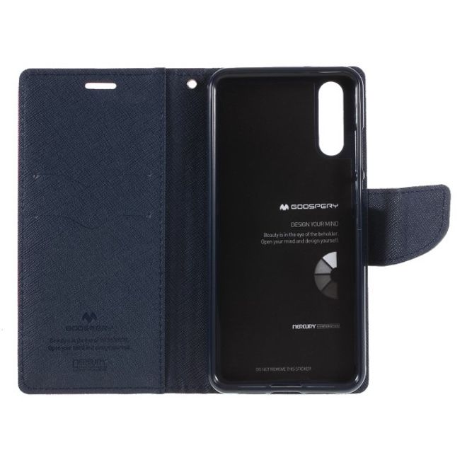 Goospery - Huawei P20 Hülle - Handy Bookcover - Fancy Diary Series - pink/navy