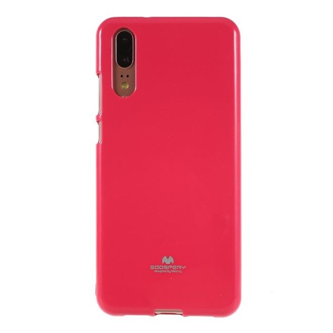 Goospery - Huawei P20 Handy Hülle - TPU Soft Case - Pearl Jelly Series - rosa