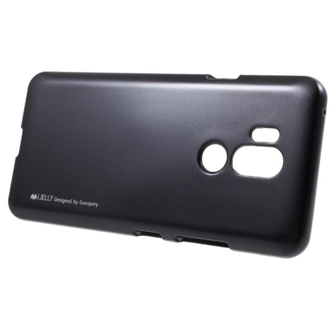 Goospery - Handy Hülle für LG G7 ThinQ - TPU Soft Case - i Jelly Metal Series - schwarz