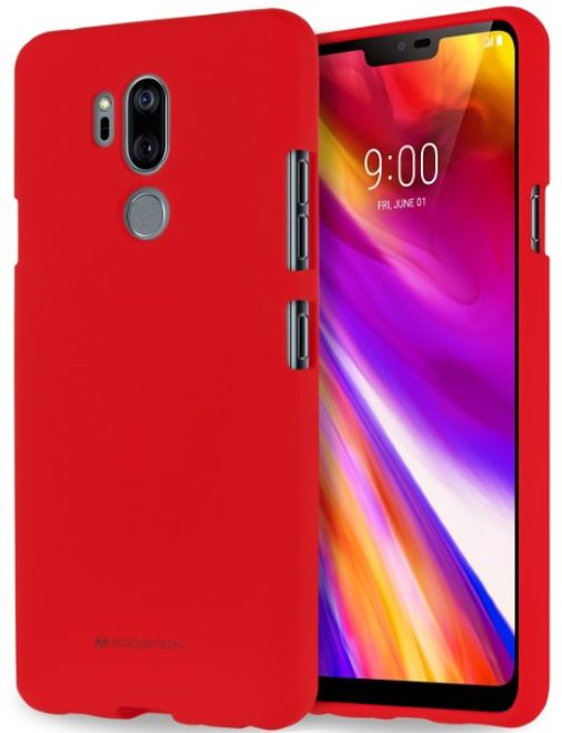 Goospery - LG G7 ThinQ Hülle - Case aus Plastik - Soft Feeling Series  - rot