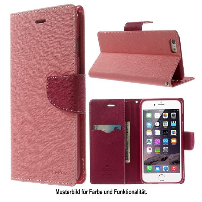 Goospery - Sony Xperia XZ2 Hülle - Handy Bookcover - Fancy Diary Series - rosa/pink