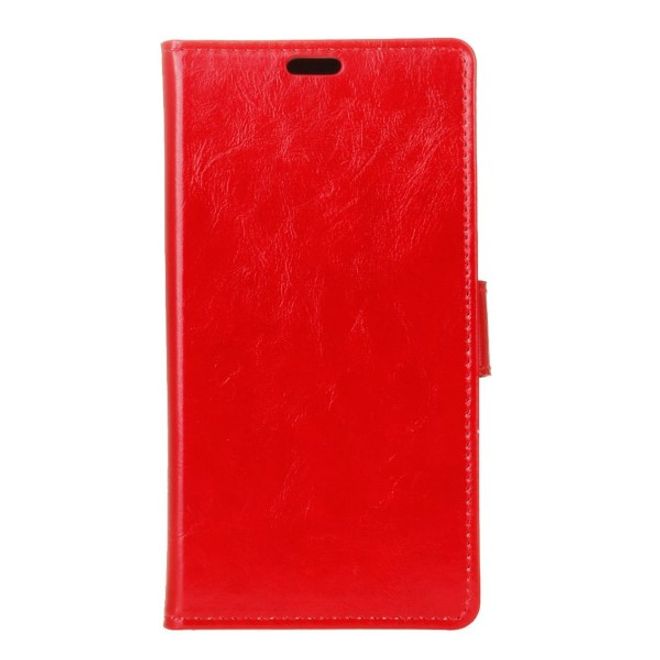 Xiaomi Redmi 4A Handyhülle - Crazy Horse Leder Bookcover Series - rot