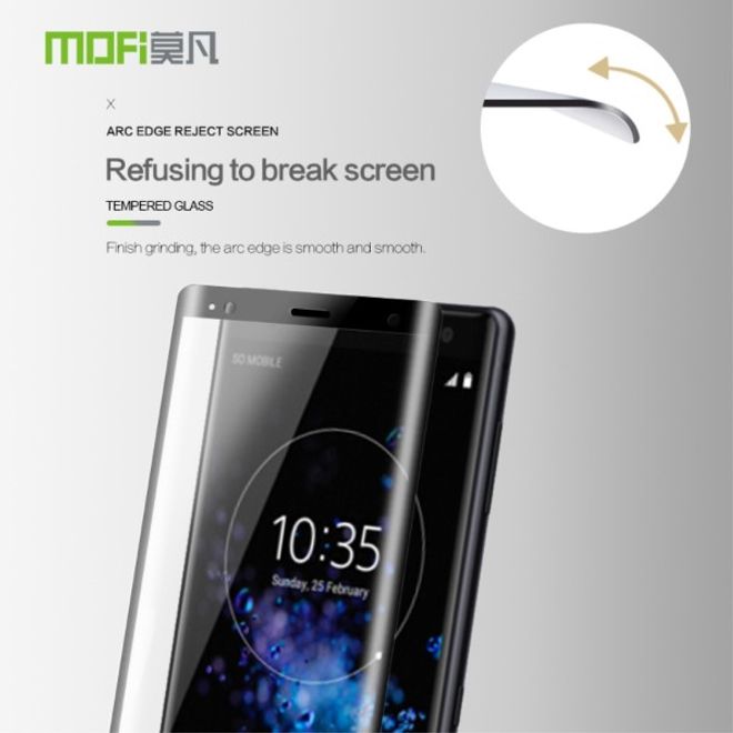 Mofi - Sony Xperia XZ2 Schutzglas Displayschutz - 3D Curved Panzer Glas - schwarz