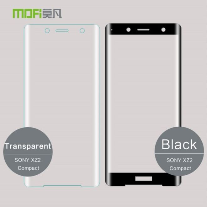 Mofi - Sony Xperia XZ2 Compact Schutzglas Displayschutz - 3D Curved Panzer Glas - transparent