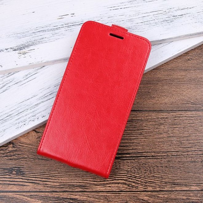 OnePlus 6 Handy Hülle - Crazy Horse Flip Leder Series Case - rot